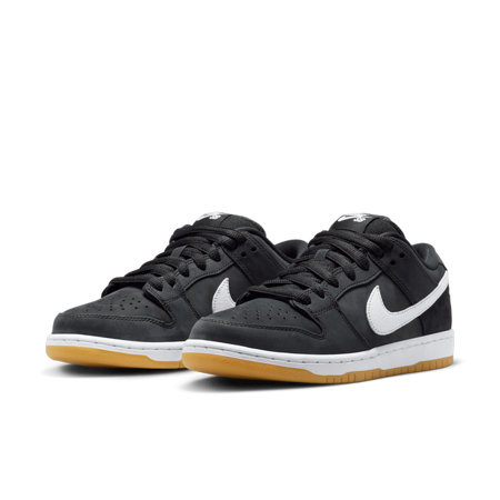 Nike SB Dunk Low Pro ISO (Black / White / Gum Light Brown)