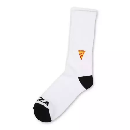Pizza Skateboards Emoji Socks (White)