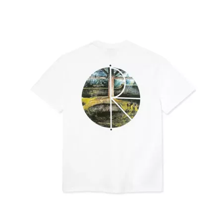 Polar Skate Co. Fill Logo Burnside 2084 Tee (White)