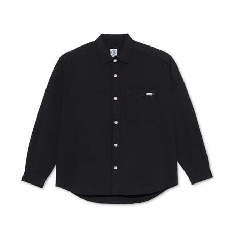 Polar Skate Co. Mitchell Herringbone LS Shirt (Black)