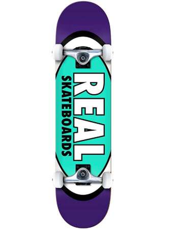 Real Skateboards Classic Oval (Purple / Blue) 8.0" Complete Skateboard