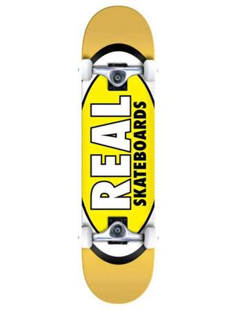 Real Skateboards Classic Oval (Yellow) 7.5" Complete Skateboard
