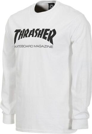 Thrasher Skate Mag Logo Longsleeve (White)