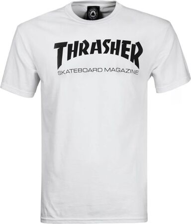 Thrasher Skate Mag Logo Tee (White/Black)