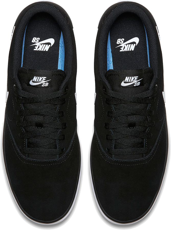 Nike men's sb check solarsoft (suede) skate shoes - black/white hotsell