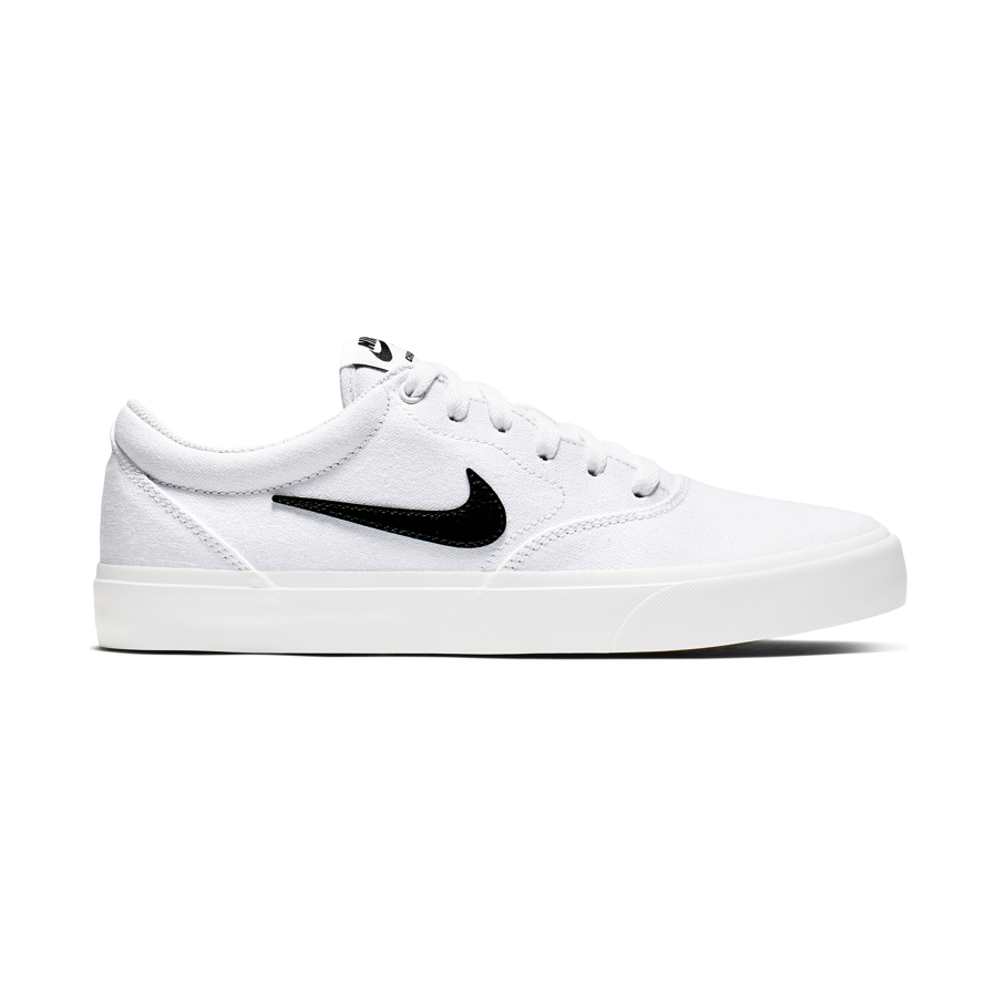 Nike SB Charge Solarsoft Canvas Shoes White Black