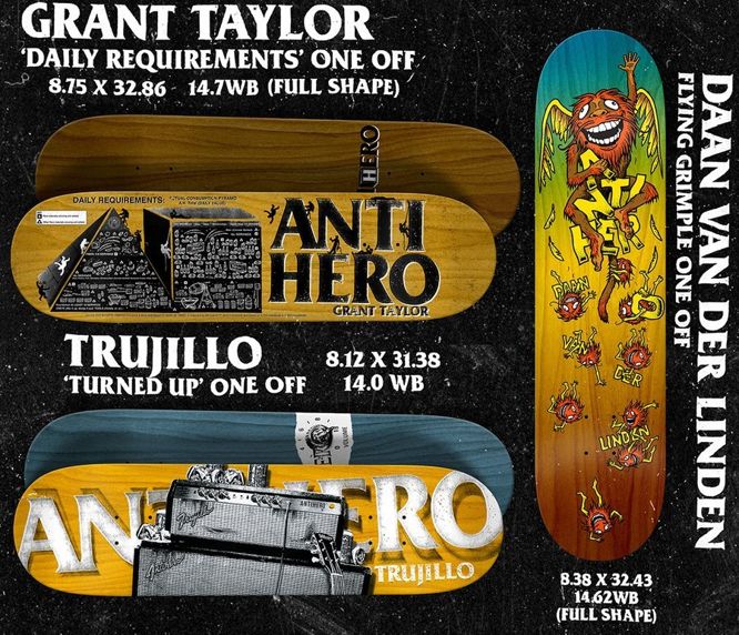 Antihero Trujillo Turned Up Board 8.12" x 31.38"