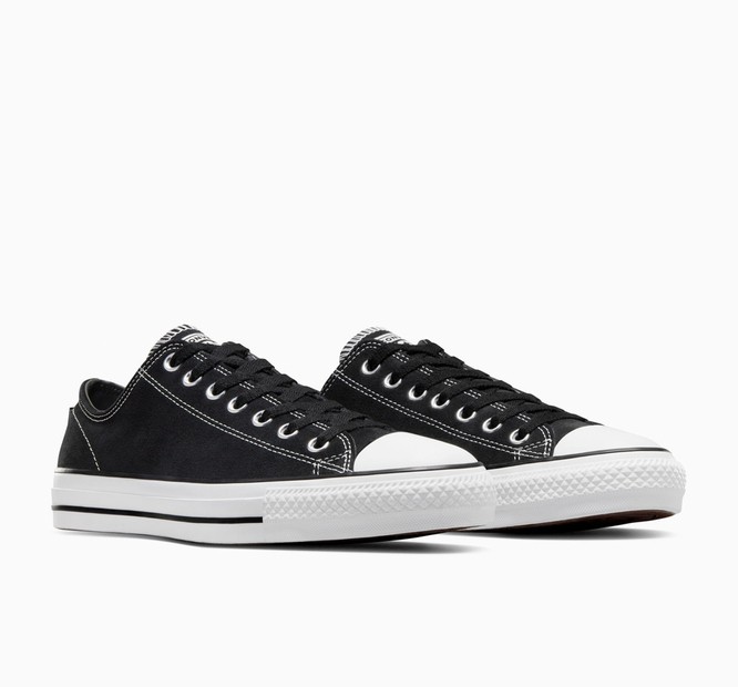 CONS CTAS Pro Low Top Suede (Black / Black / White)