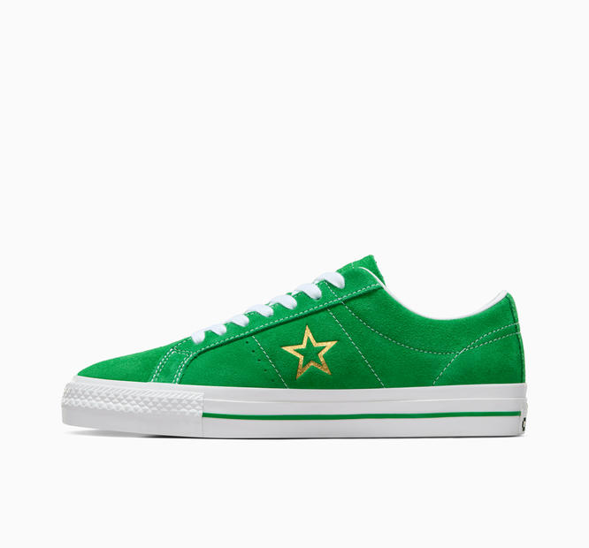 CONS One Star Pro Suede (Green/White/Gold)