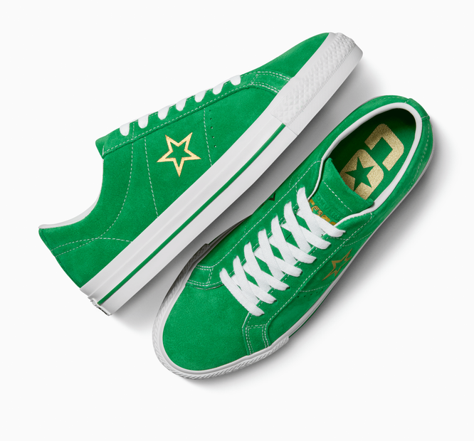 CONS One Star Pro Suede (Green/White/Gold)