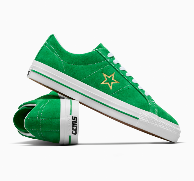 CONS One Star Pro Suede (Green/White/Gold)