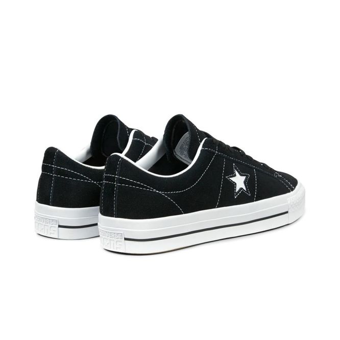 CONVERSE ONE STAR PRO LOW TOP SHOES (BLACK/WHITE/WHIE)