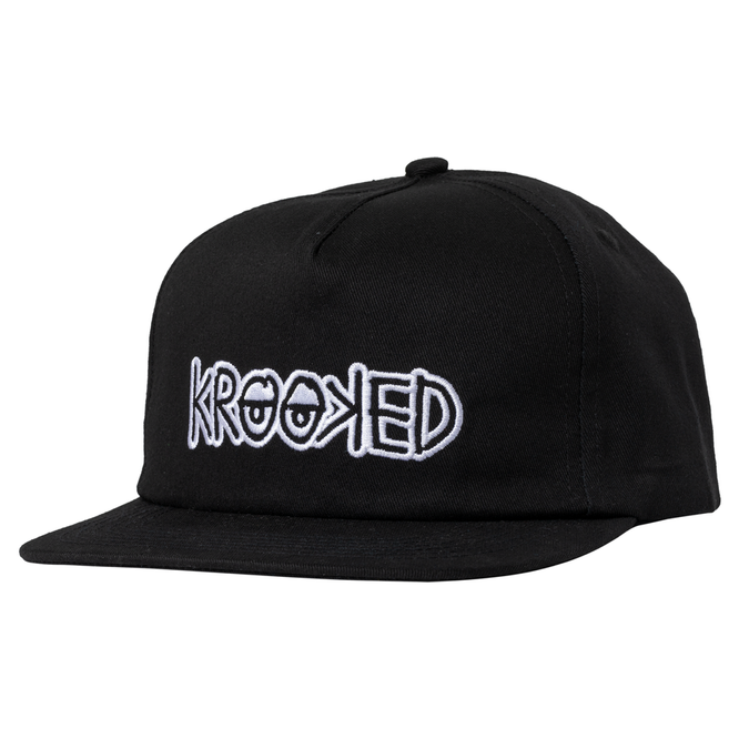 Crooked Eyes Twill Snapback (Black)