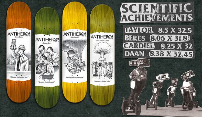 DECK ANTIHERO DAAN SCIENTIFIC ACHIEVEMENTS 8.38" x 32.45"