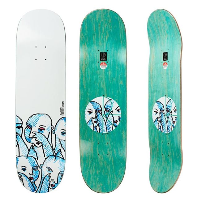 DECK POLAR SKATE CO. AARON HERRINGTON DOODLE FACES 8"