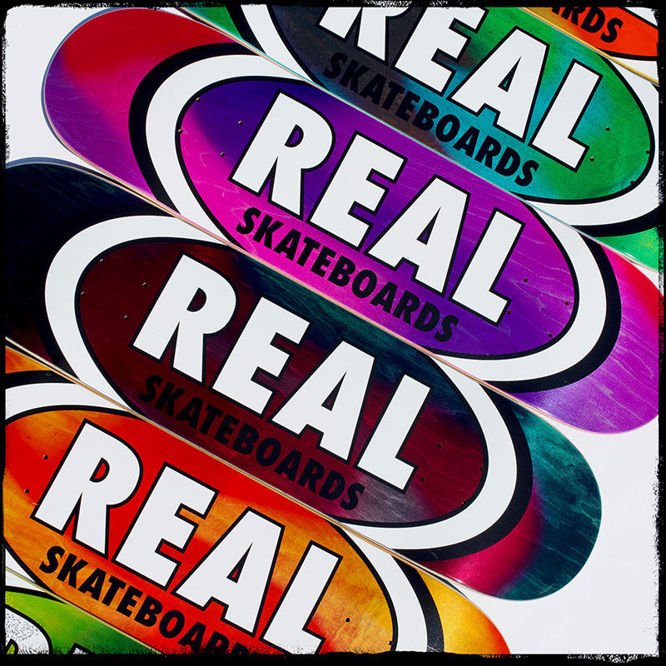 DECK REAL SKATEBOARDS TIE DIE OVAL 8.38"