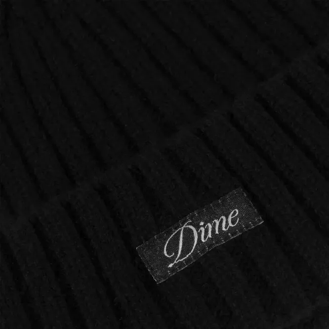 Dime Cashmere Fold Beanie (Black)