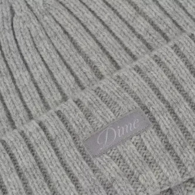 Dime Cashmere Fold Beanie (Light Gray)