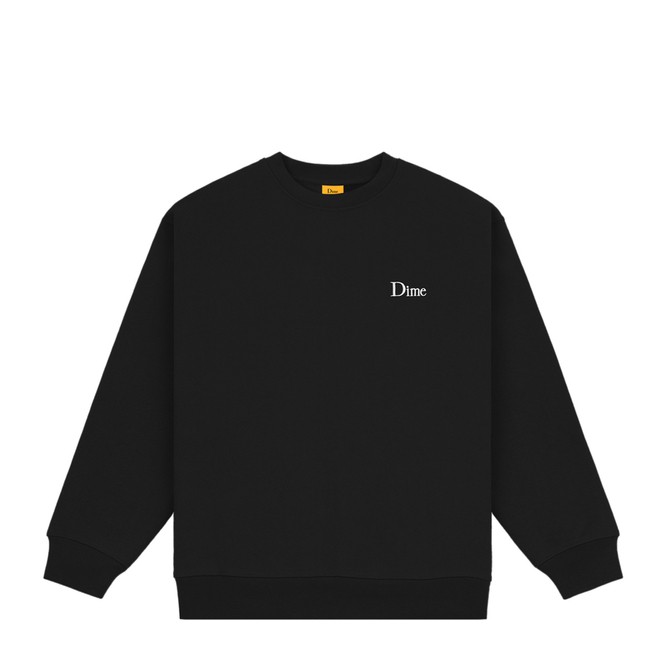 Dime Classic Small Logo Crewneck (Black)