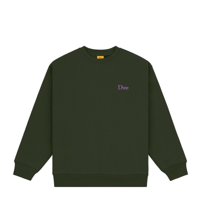 Dime Classic Small Logo Crewneck (Forest Green)