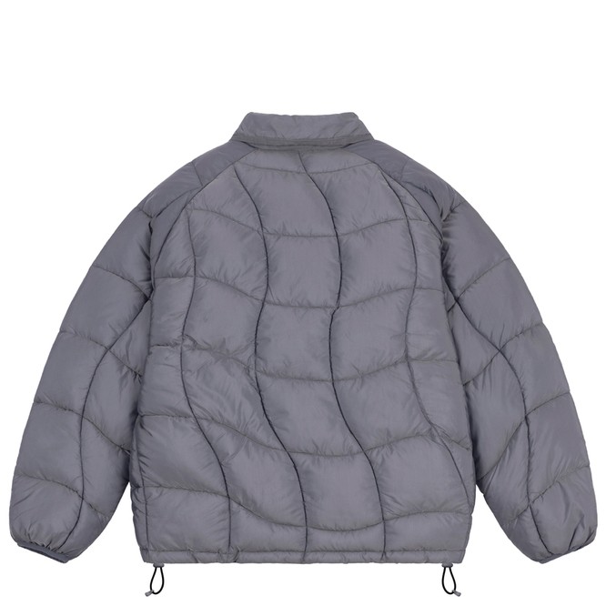 Dime Midweight Wave Puffer Jacket (Silver Gray)