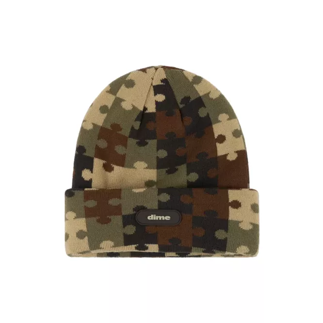 Dime Puzzle Fold Beanie (Camo)