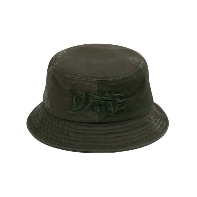 Dime Split Distressed Bucket Hat (Army)
