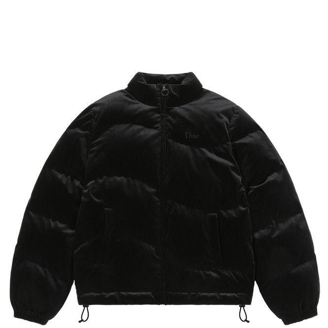 Dime Velvet Quilted Puffer (Black)