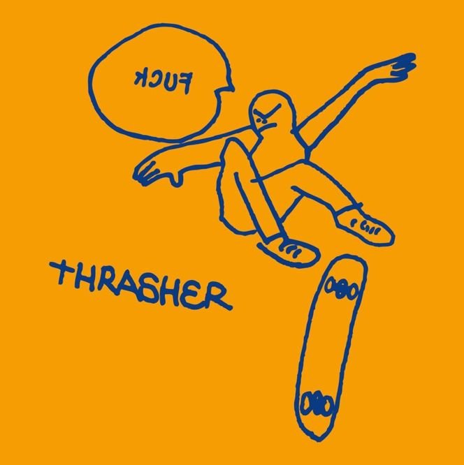 KCUF THRASHER T-SHIRT (LIGHT PINK)