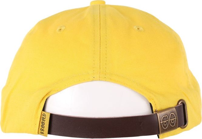 KROOKED KAT EMB STRAPBACK HAT (YELLOW)