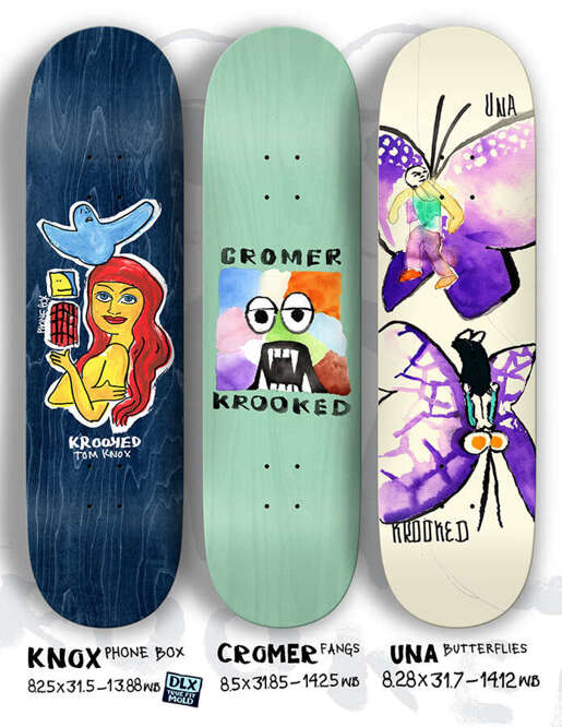 Krooked Skateboarding Cromer Fangs 8.5" x 31.85"