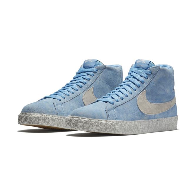 Nike SB Air Zoom Blazer Mid "Lance Mountain" QS shoes (University Blue / Light Bones - Habanero Red)