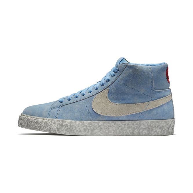 Nike SB Air Zoom Blazer Mid "Lance Mountain" QS shoes (University Blue / Light Bones - Habanero Red)