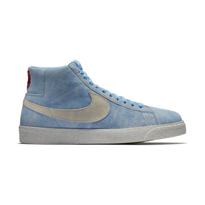 Nike SB Air Zoom Blazer Mid "Lance Mountain" QS shoes (University Blue / Light Bones - Habanero Red)