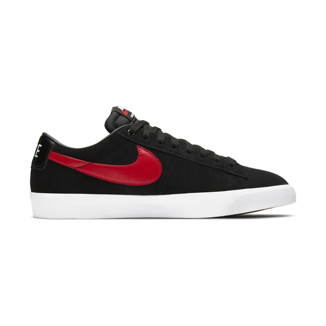 Nike blazer low black and red best sale