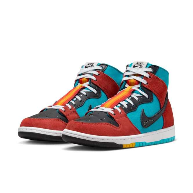 Nike SB Dunk High Decon (Turquoise Blue / Black / Rugged Orange)