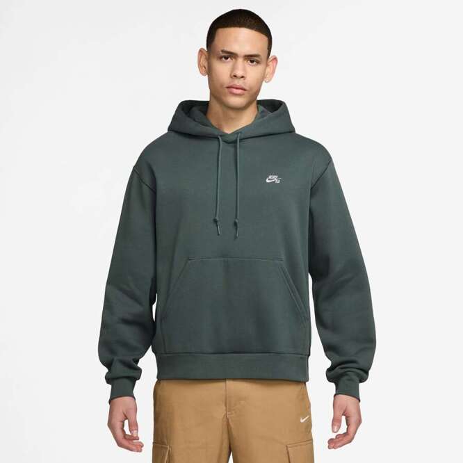 Nike SB Essential Skate Logo Hoodie (Vintage Green / White)