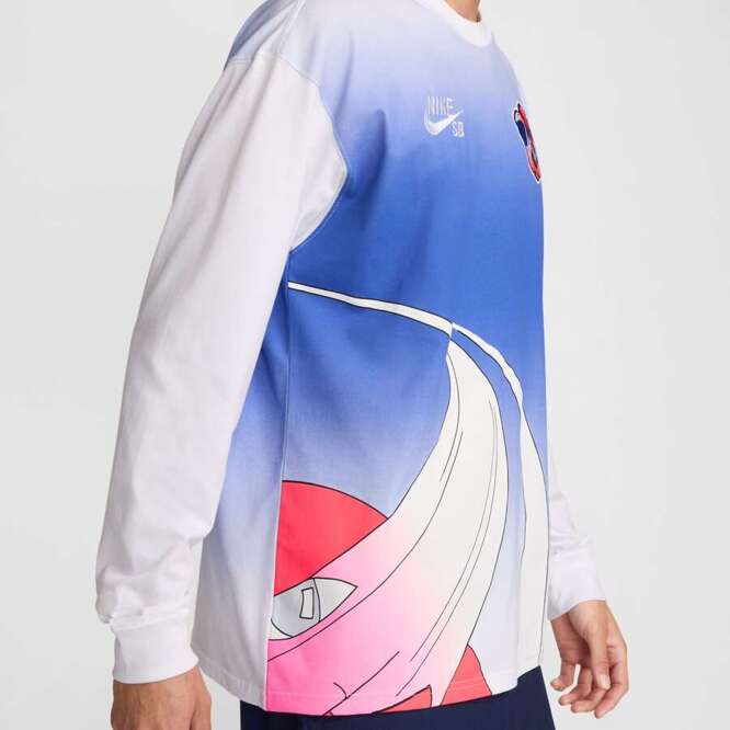 Nike SB Federation USA Long-Sleeve Skate T-Shirt (White)