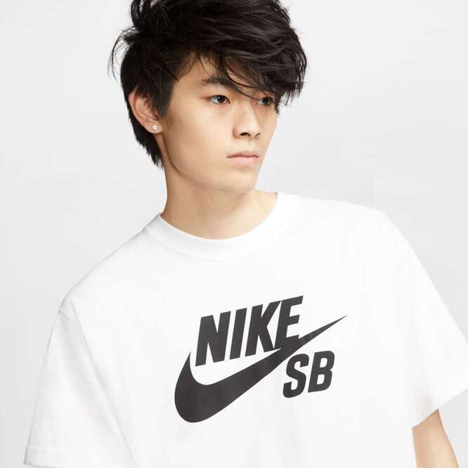 Nike SB Logo Skate Tee (White/Black)