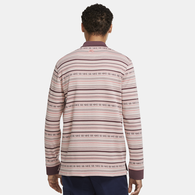 Nike SB Long-Sleeve Polo (Pink Oxford / Dark Wine / Pink Salt)