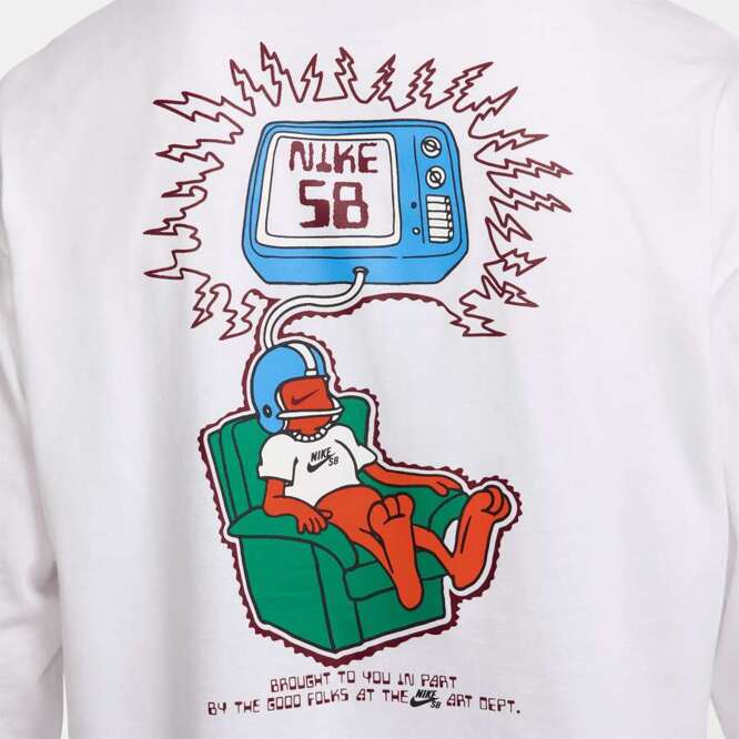 Nike SB Max90 Brainwash Skate Longsleeve (White)