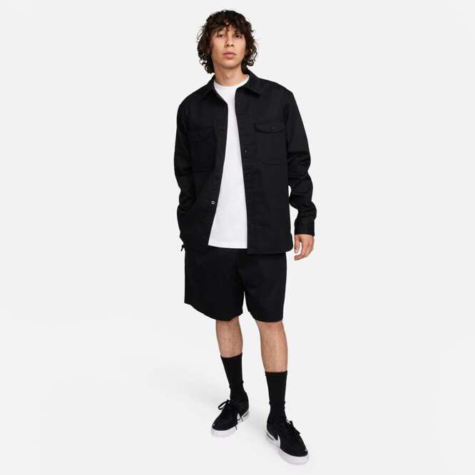 Nike SB Tanglin Long-Sleeve Skate Shirt (Black)