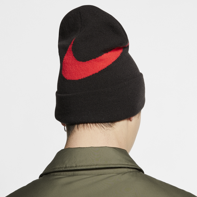 Nike SB Utility Beanie ISO Winter Hat (Black / University Red)