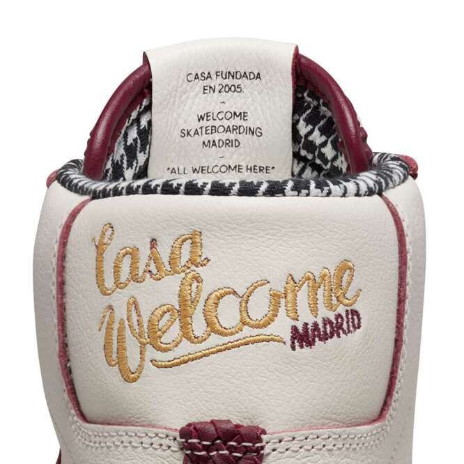 Nike SB x Welcome Zoom Blazer Mid "Casa Welcome" (Sail / Dark Beetroot / White)