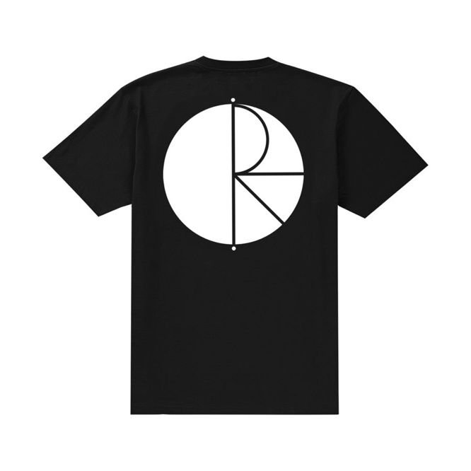 POLAR SKATE CO. T-SHIRT FILL LOGO TEE (BLACK/WHITE)