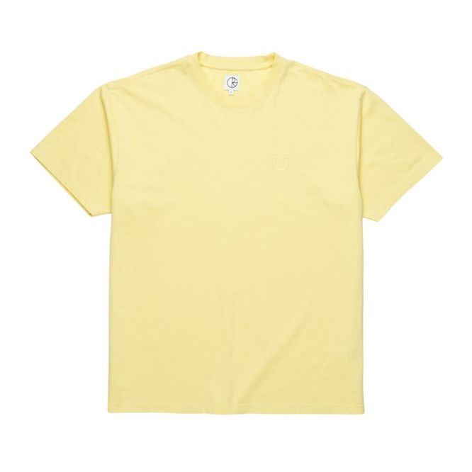 POLAR SKATE CO. T-SHIRT HAPPY SAD GARMENT DYED TEE (LIGHT YELLOW)