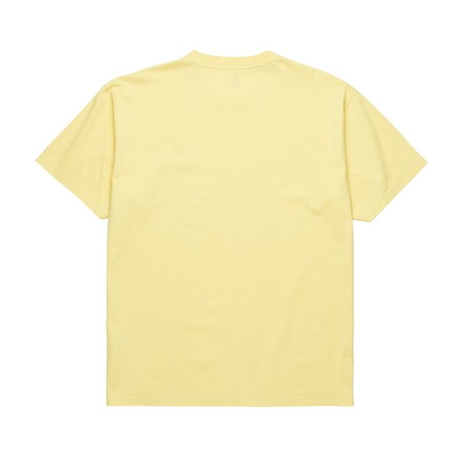 POLAR SKATE CO. T-SHIRT HAPPY SAD GARMENT DYED TEE (LIGHT YELLOW)