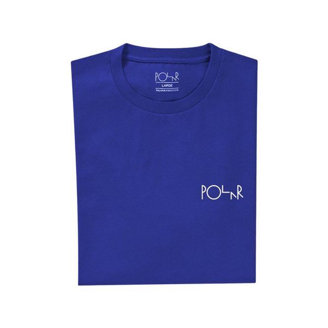 POLAR SKATE CO. T-SHIRT STROKE LOGO TEE (80'S BLUE)