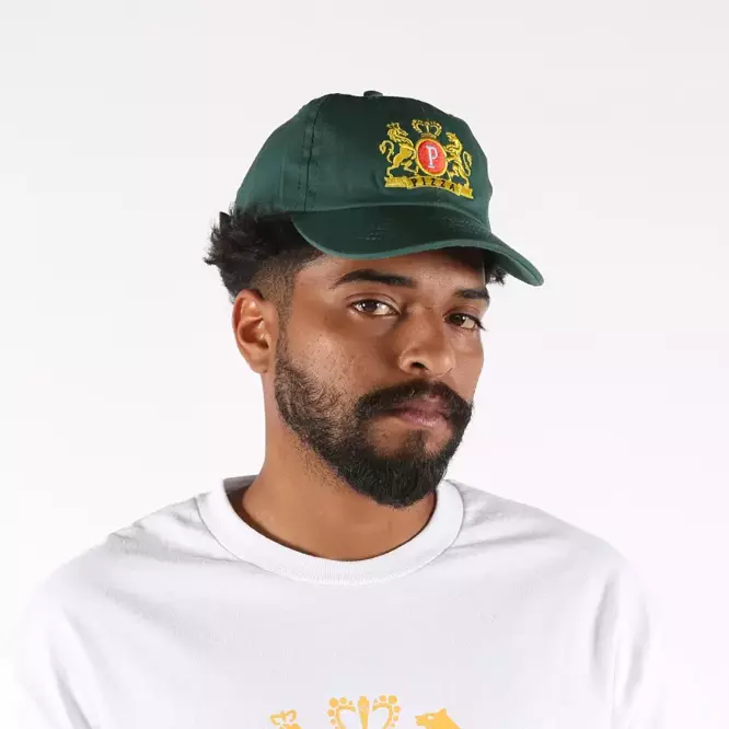 Pizza Skateboards Crest 6 Panel Hat (Green)