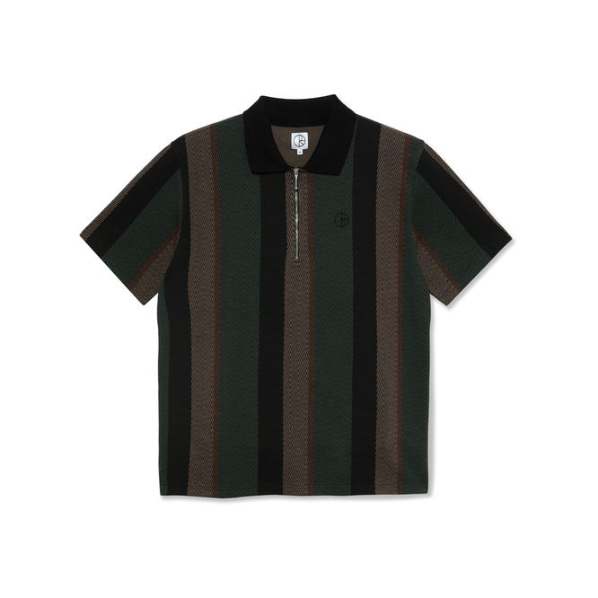 Polar Skate Co. Jacques Polo Shirt (Black / Salmon)